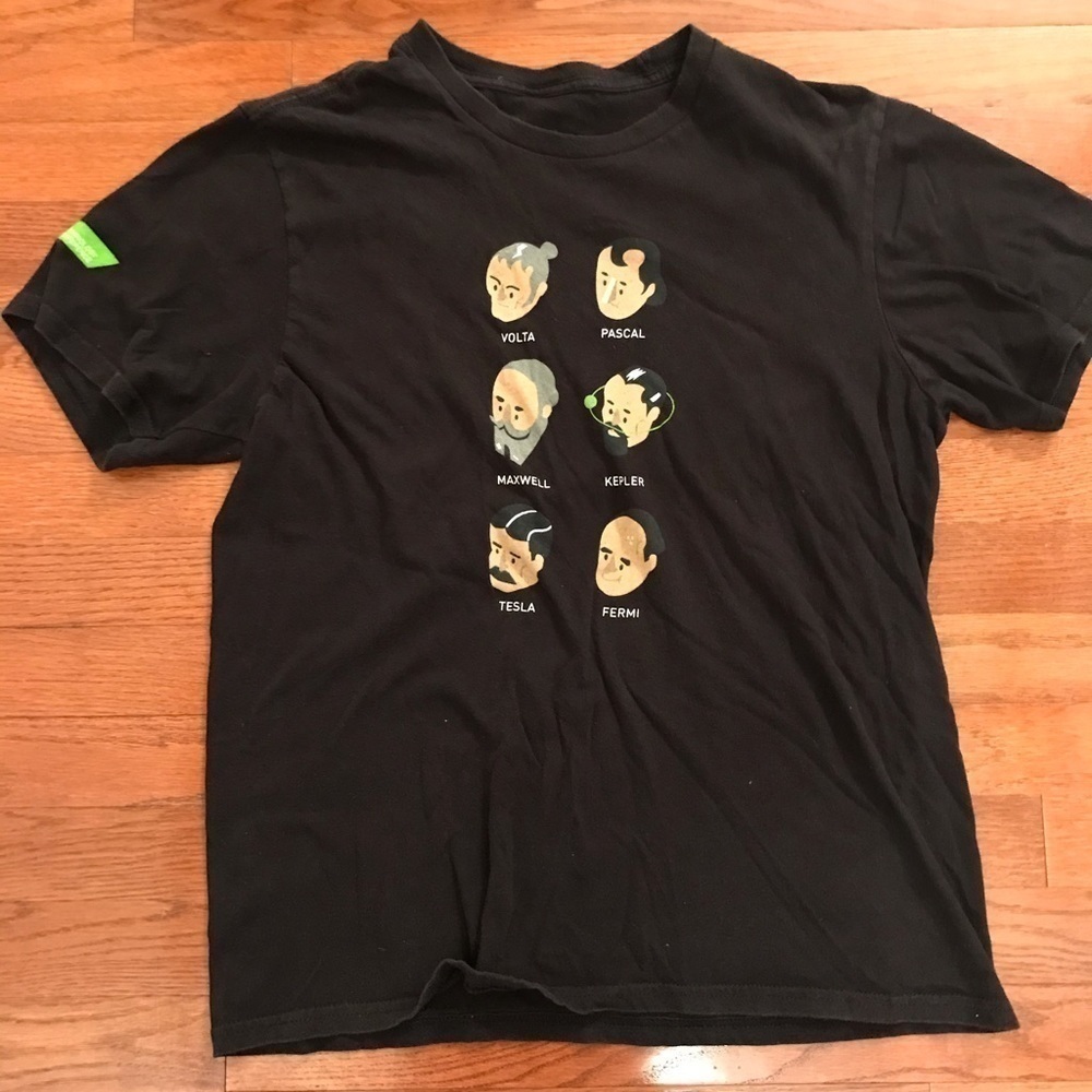 PHYSICS SHIRT BLACK TESLA MAXWELL